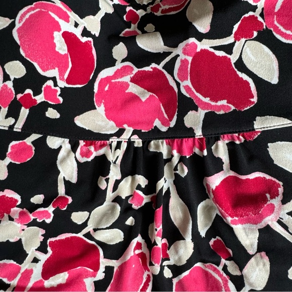 Alfani Tunic Collared Long Sleeve Black & Pink Floral  Size 2X - Picture 12 of 16